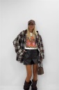 shorts effetto pelle chic